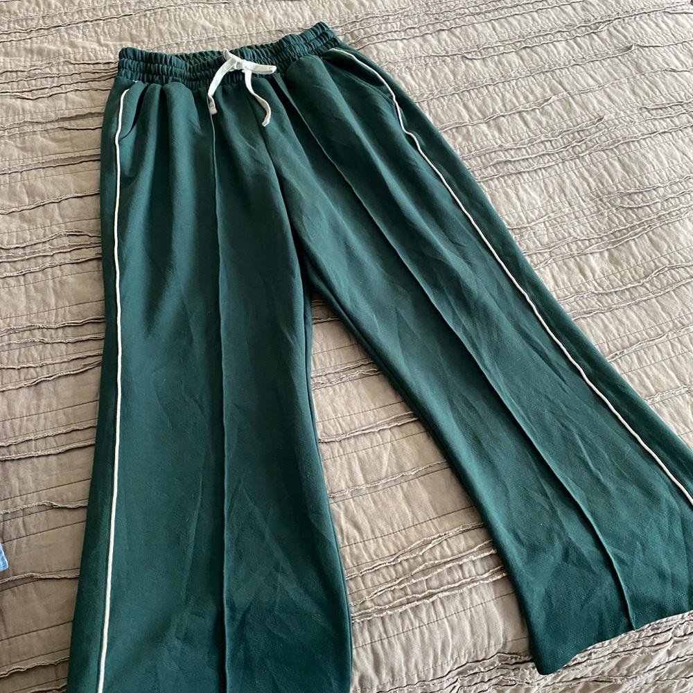 Ava & Viv Teal Elastic Waist Pants